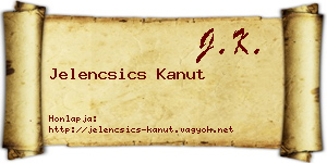 Jelencsics Kanut névjegykártya